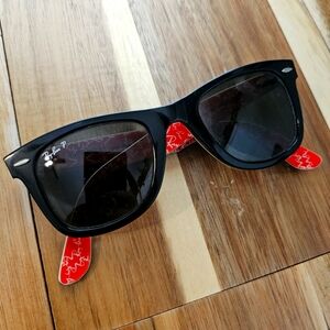 Ray Ban Polarized Black and Red Sunglasses